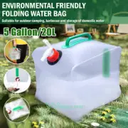 Collapsible Water Container With Spigot 5 Gallon 20L Camping Water Storage Bag