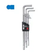 9pcs Ball End Hex L-Key Set Metric 1.5mm~10mm SB369 H9 Made in Germany