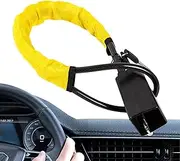 Steering Wheel Lock - Steel Cable Security Anti-Cut Saw Double Lock | Steering Wheel Lock Seat Belt Lock for Car Truck SUV