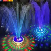 Floating Pool Fountain with Underwater Light Show, Rechargeable Battery Powered