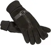 [FSCLJ] Winter Cycling Gloves Touch Screen Gloves, Flexible Work Gloves Thermal Running Gloves, Liner Gloves for Skiing Gardening Dog Walking, Anti-Slip Driving Gloves for Men Women Ladies