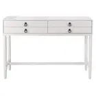 Aliyah 13 in. White Rectangle Wood Console Table with Drawer