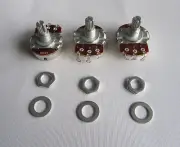 3x A250K Large Audio Electric Guitar Pots 15mm Short Shaft 250K Potentiometers
