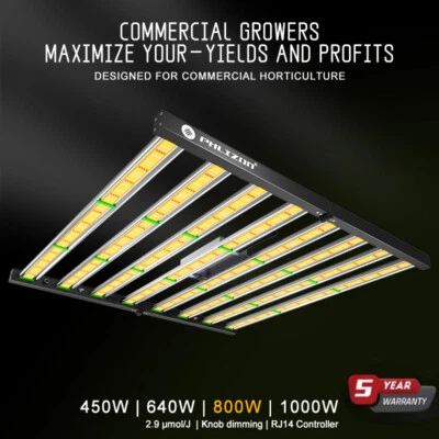 PHLIZON FD8000 Full-Spectrum+UV/IR Dimmable LED High Power Commercial Grow Lamp