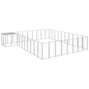NNEVL Dog Kennel Silver 25.41 m² Steel