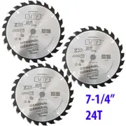 3x 7-1/4" inch 24T Carbide Tipped Circular Saw Blade fit Bosch Dewalt 5/8 Arbor