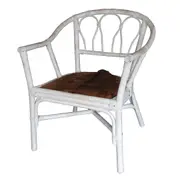 Goat Hide Chair - Aged White