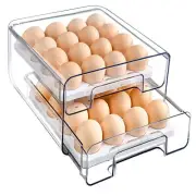 Egg Container for Refrigerator 32 Egg Large Capacity Egg Fresh Storage Box fo...