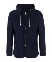 Eleventy Hooded Jacket with Bib 48,IT48 Black