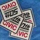 適用于本田思域50周年紀念貼紙CIVIC貼標拉花上原裝升級08-23款