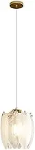 CJLWSLCO French Light Luxury Feather Type Textured Glass Chandeliers Dining Room Bedroom Corridor Bar Bedside Decoration Hanging Lamp LED E14 Light Source Pendant Lightled Modern Simple Home Lighting