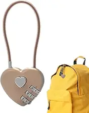 [Generic] 3 Digit Code Lock - Combination Mini Padlock, Combination Password Love Mini Padlock | Unique Password Setting Security Protection Tool for Backpack, School Bag