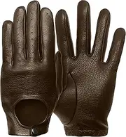 [PRATT & HART] Pratt and Hart Women's Deerskin Leather Driving Gloves Size S Color Brown