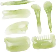 FRCOLOR 7pcs Gua Scraping Massage Tools for Face Body and Eye Care Mixed Styles for Relaxation and Wellness for Massage Therapy and Beauty Treatments