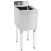 18 3/4"W x 12"L Stainless Steel One Bowl Commercial Underbar Hand Sink