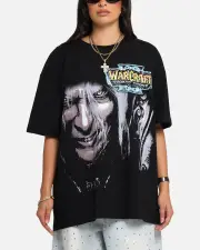 [AMERICAN THRIFT] American Thrift X Warcraft Iii: The Frozen Throne Heavy T-shirt Black - Size S S Black