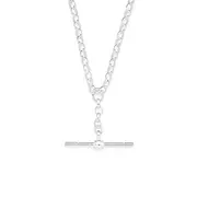 Silver 47cm Belcher T-bar Fob Necklace