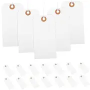 jojofuny 100Pcs Blank Tags with String Versatile Craft Labels for Pricing and DIY Projects Writable Marking Tags for Clothing and Store Use