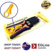 Professional RJ Crimper RJ11 RJ12 RJ45 6/8 Way Modular Plugs with Stripper