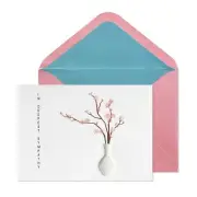 NIQUEA.D, Pink Blossom with Vase Sympathy Card