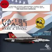 Galaxy 1/48 Scale F/A-18E VFA-31 Tomcatters 75th Mask & Decal for Meng Model Kit