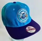 New Era 9Fifty SnapBack Hat Teal/Purple NBA Charlotte Hornets 90's Style Cap Adj