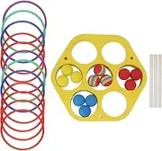 Rings Throw Pool Game Toy, Kids Floating Rings Toss Game with Balls, Colored Pool Floats Toys Games Set for Family and Backyard Parties