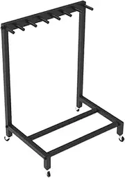 Tennis Racquet Storage Rack,Badminton Racket Display Rack,Sports Equipment Organiser with Wheels,Holds 7 Rackets,for Retail Store Fitness Gym Schools