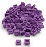 Lego 100 New Medium Lavender Plate 1 x 1 Stud Pieces