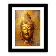 Buddha Gold Painitng Art Art Framed print