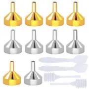 10 Pcs Stainless Steel Small Metal Funnels for Filling Small Bottles Containers