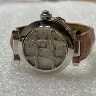 *名牌真品* cartier pasha 18k金 鑽錶