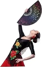 Elegant 33cm Decorative Fan Folding Cloth Fan Vibrant Designs Suitable for Dance