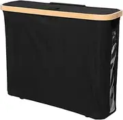 MINAOLULUS Tissue Storage Basket Storage Baskets Towel Baskets for Bathroom Toilet Paper Organizer Basket Bathroom Hamper Garbage Can with Lid Guest Towel Holder Nursery Hamper Cloth Black