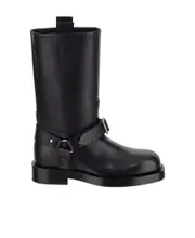 Burberry Round-Toe Buckle-Detailed Boots 44,40,41,42.5,42 black