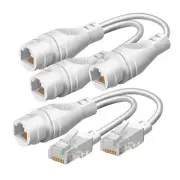 POE Splitter RJ45 2-in-1 Network Cabling Connector For Security Camera Install N