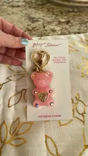 NEW NEW Betsey Johnson Pink Gummy Bear Purse/Backpack/Key Chain Charm LAST ONE