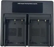 USB LED Dual Battery Charger for NP-W126, NP-W126S, NP W126, NP W126S, Fits models: HS30EXR, X-A1, X-A10, X-E1, X-E2, X-E2S, X-E3, X-E4, X-H1, X-M1, X-Pro1, X-Pro2, X-Pro3, X-S10, X-T1,X-T100