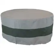 80 in 2-Tone Polyester Round Outdoor Fire Pit Cover - Gray/Green by Sunnydaze