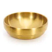 7.3In Gold Stainless Steel Soup Bowl, 35OZ Walled Sashimi Dish Z7D19984