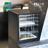 在飛比找PChome24h購物優惠-【日本仲林】日本製鋼製桌上型A4文件櫃/資料櫃-3低抽+2高