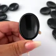Jet Worry Stone | Ancestral Wisdom | Protection | Release Attachment | Stability
