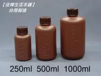 在飛比找Yahoo!奇摩拍賣優惠-【佳樺生活本舖】1組2個正台灣製塑膠茶色細口瓶BT-50分裝