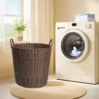 Laundry Basket Retro Design Washing Basket for Blankets Living Room Sheets
