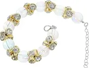 Generic Candy Color Dog Collar Christmas Necklace Puppy Collar Dog Paw Bracelets Dog Accessories for Small Dogs Necklace for Dog Pearl Collar for Cats Dog Necklaces for Small Dogs Resin