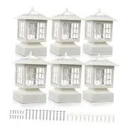 KS101X6W1 Solar Post Cap Lights 20 Lumens Milky for Outdoor Outdoor Cream
