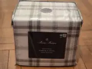 Brooks Brothers 100% Cotton Turkish Flannel Queen Sheet Set