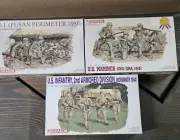 Dragon 1/35th Scale Us Marines Iwo Jima 1945 #6038 + #6120 +6808 ALL 3 BOXES