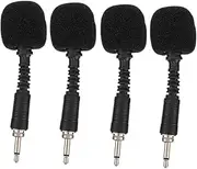 SWOOMEY 4PCS Portable Noise Canceling Microphone for Live Streaming Singing and Recording Line Design Soft Sponge Mic Head for Phone and Computer Use