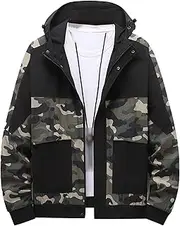 [JEShifangjiusu] Men'S Military Tactical Jackets Softshell Winter Warm Hooded Coat Windproof Lightweight Outdoor Hunting Jacket